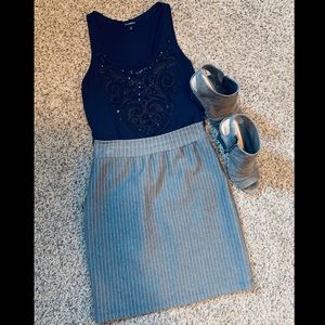 EXPRESS Navy Blue and Black Layering Tank